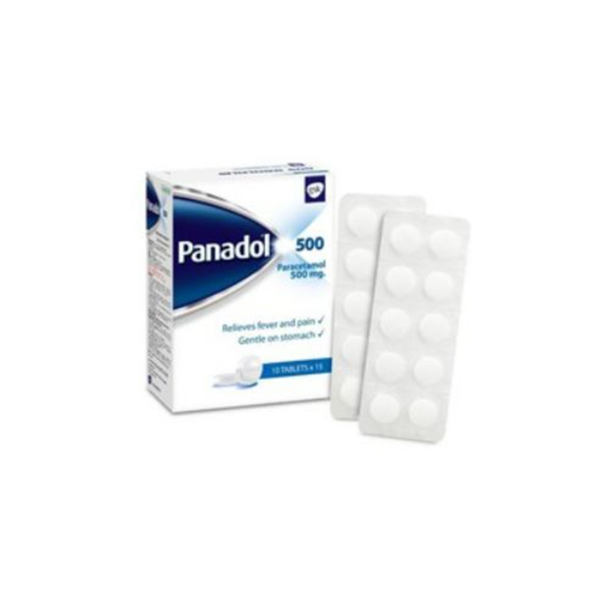 พานาดอล ยาเม็ดบรรเทาปวดลดไข้ 500 มก. (กล่อง 15 แผง) PANADOL PAIN RELIEF AND FEVER REDUCING TABLETS 5