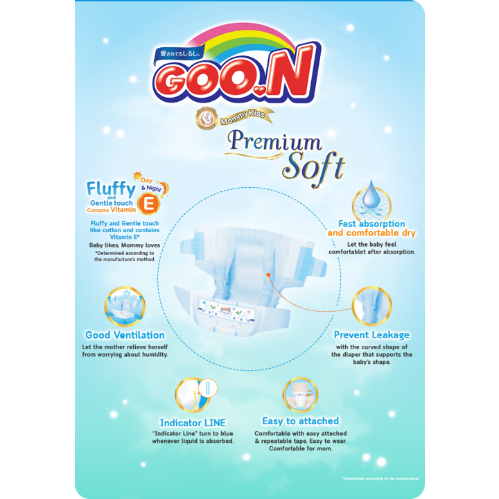 GOON Premium Mommy Kiss กูน มัมพรีเมี่ยม มี่คิส ผ้าอ้อมเด็กแบบกางเกง ไซส์ S-XXXL