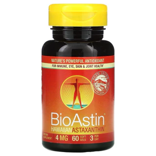 สาหร่ายแดง​ bioastin 4 mg ไบโอแอสติน 4 มิลลิกรัม หมดอายุ 1/2028