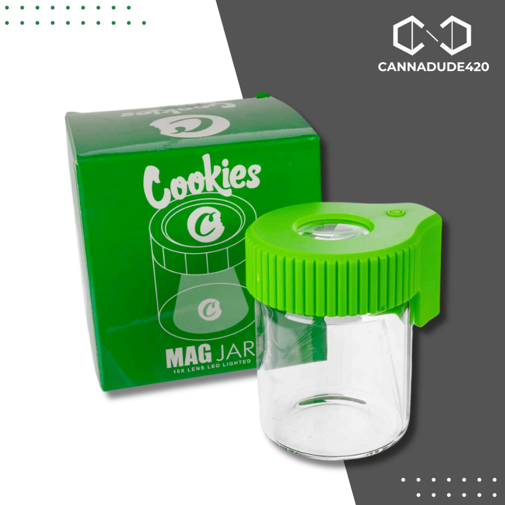 [เปิดไฟไม่ได้ โล๊ะสต๊อค] Cookies Mag Jar Storage jar กระปุกโหล ส่องได้ มีไฟไว้ส่องดูไตรโคม โหลแก้ว