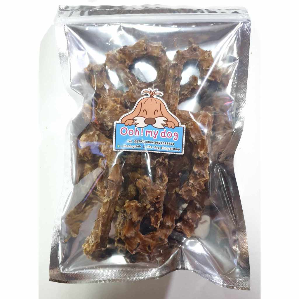 ขนมสุนัข คอไก่อบแห้ง ขนาด100กรัม