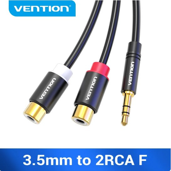 Vention 3.5mm Male to 2RCA 30 ซม.Female AUX Cable RCA Jack Splitter Audio Y Cable for Phone Computer Speaker Stereo 3.5