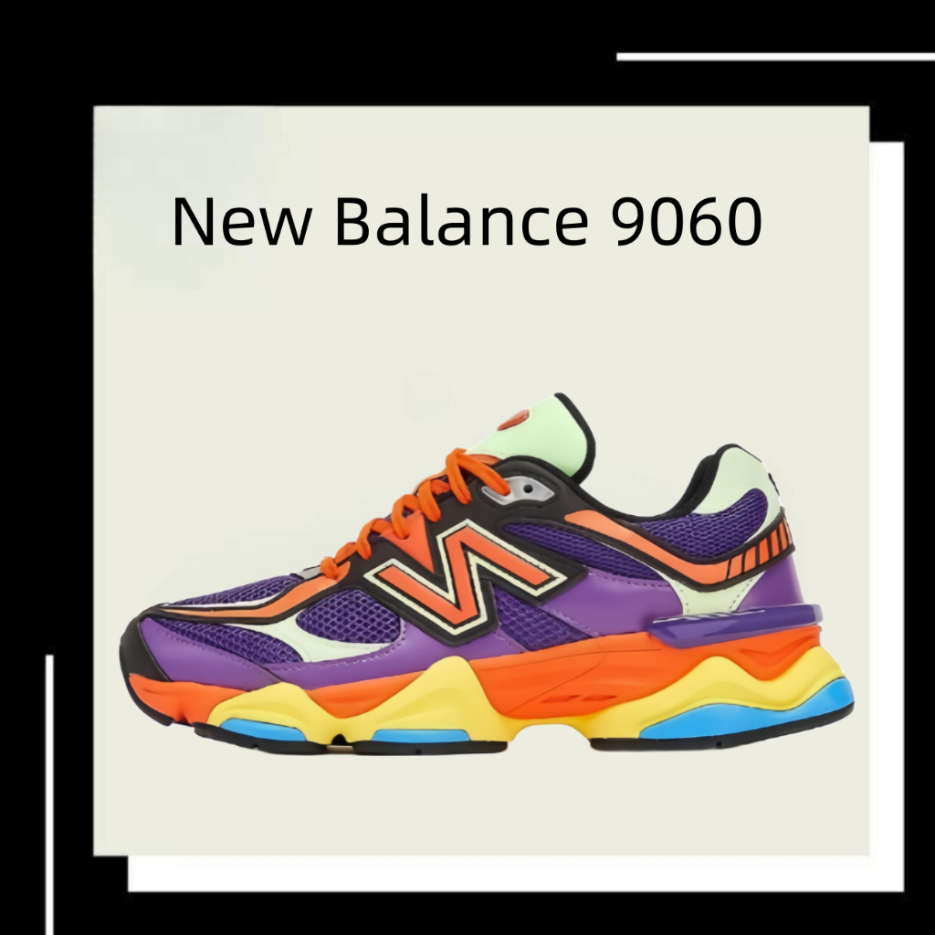 New Balance NB 9060 orange-violet ของแท้ 100 % gentleman Woman style Sports shoes Running shoes