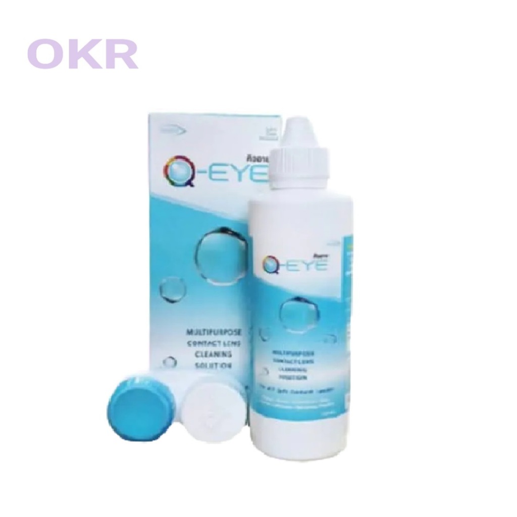 Q eye 500mL.น้ำยาล้าง แช่และหยดคอนแทคเลนส์