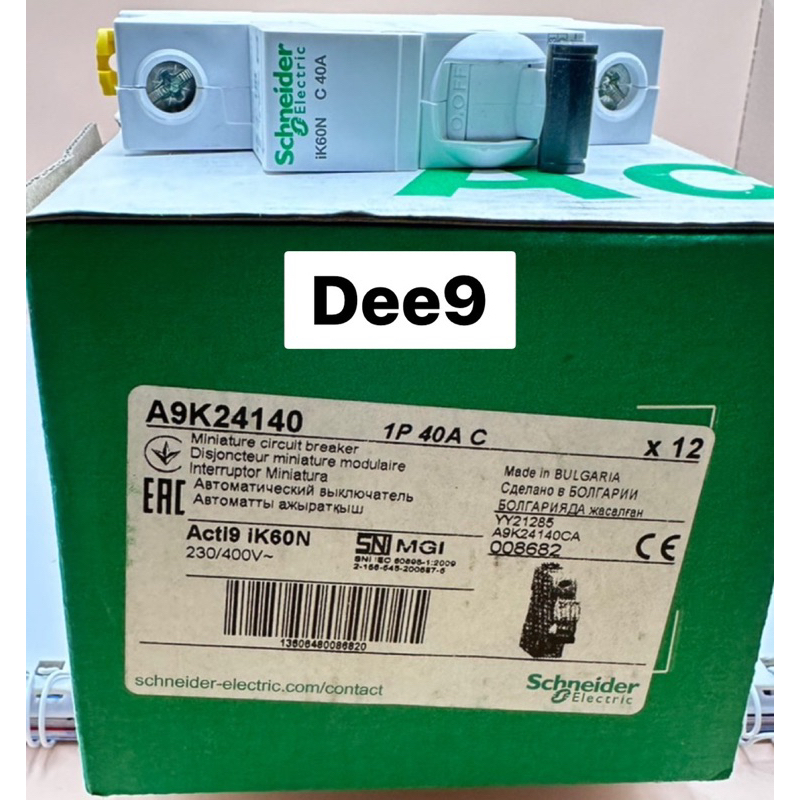 SCHNEIDER  A9K27140  ACTI9 IK60N 1P 40A