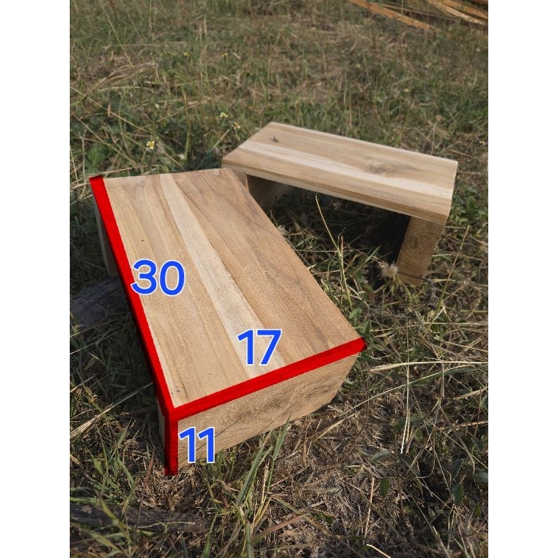 เก้าอี้เตี้ยเก้าอี้นั่งซักผ้าไม้สัก