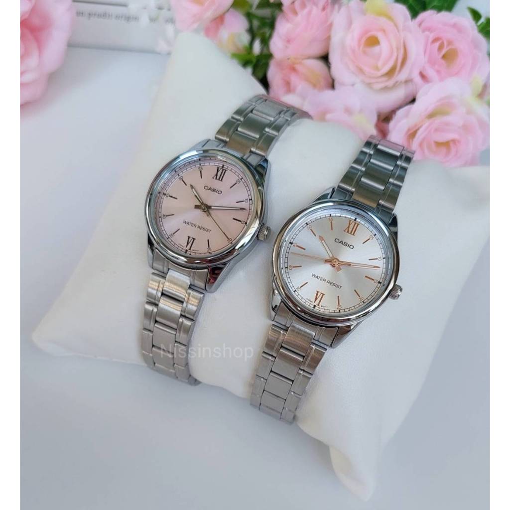 นาฬิกา Casio แท้ รุ่น LTP-V005D นาฬิกาข้อมือผู้หญิง สายแสตนเลส ของแท้ 100%รับประกัน 1 ปี