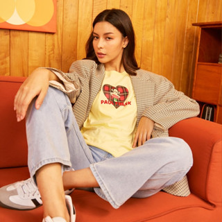 PAUL FRANK เสื้อยืดผู้หญิง WOMENS TEES HEART TARTAN MYSTERY …