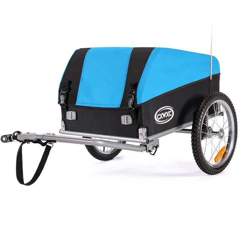 CXWXC รถพ่วงจักรยานสำหรับ Camping สัตว์เลี้ยงสุนัขกระเป๋าเดินทางพกพา Folding Cargo Trailer