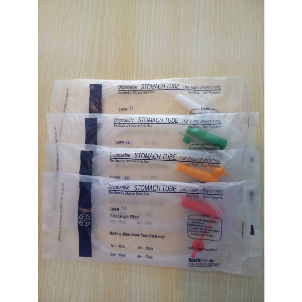 สายให้อาหารทางจมูก Disposable Stomach Tube (NG-TUBE) No. 12 / 14 / 16 / 18 (บรรจุ 10 ชิ้น/แพ็ค)