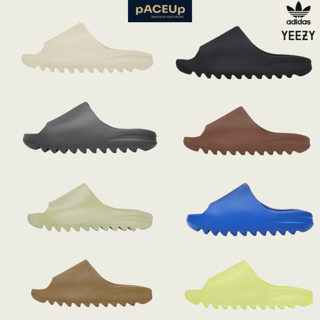 adidas Yeezy Slide รองเท้าแตะ Yeezy ของแท้ สี Bone , Onyx , Resin , Flax , Ochre , Azure , Salt , Da