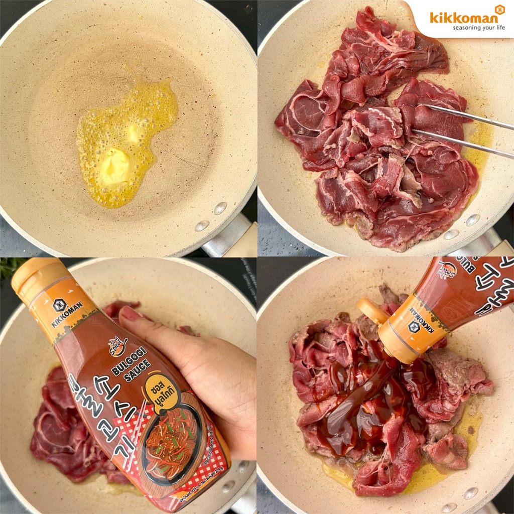 Kikkoman Bulgogi Sauce ซอสบูลโกกิ (ซอสหมักและผัดสไตล์เกาหลี) ขนาด 224 g. - รูปที่ 3