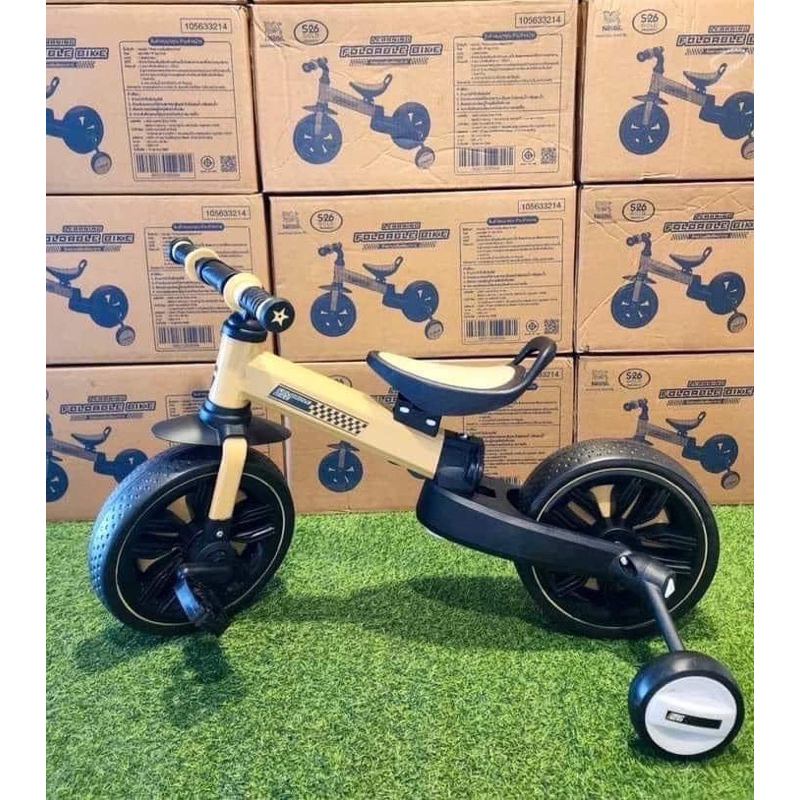 จักรยานปั่น&ขาไถS26​วงล้อขนาด​ 10​นิ้วใหญ่มากปรับเบาะได้ 2ระดับเป็นจักรยานปั่น4ล้อได้​