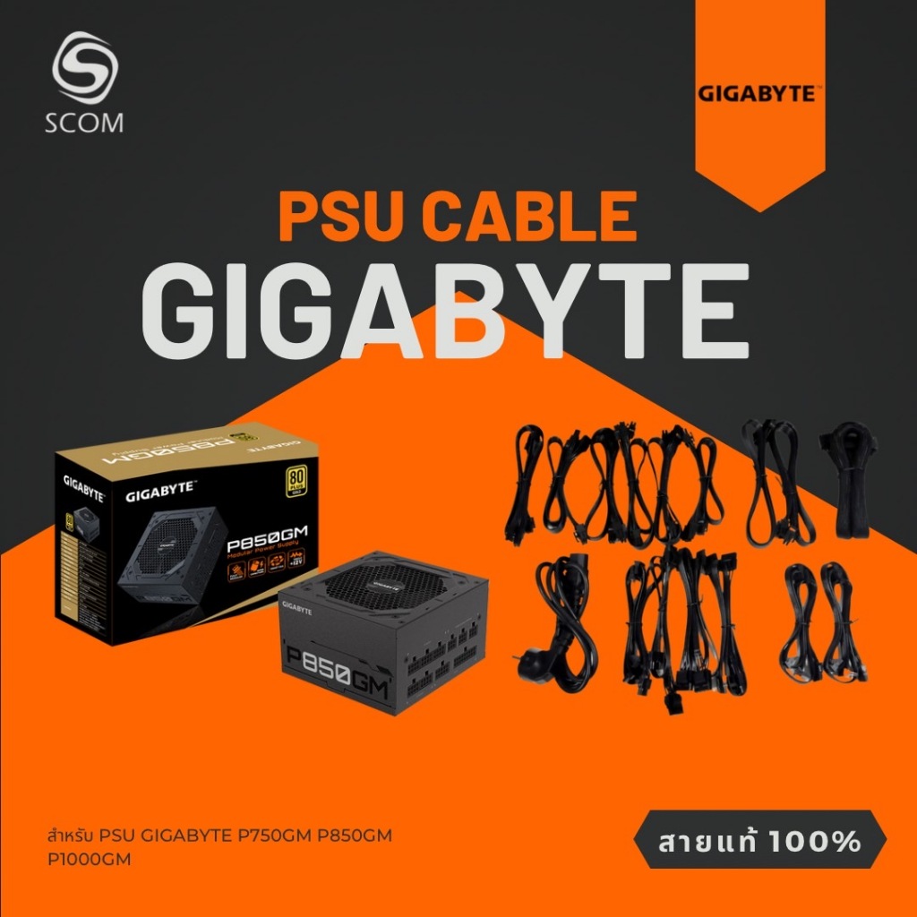 (PSU CABLE) สายไฟเลี้ยง สำหรับ PSU GIGABYTE UD750 UD850 P750GM P850GM P1000GM ของแท้ 100%