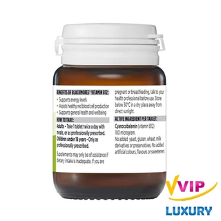วิตามินบี 12 Blackmores Vitamin B12 Energy Support 75 Tablets exp14/05/2028