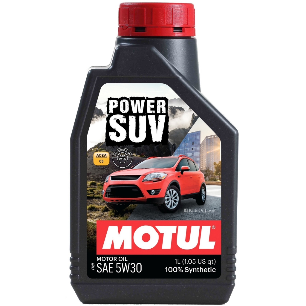 Motul Power SUV 5W30 5W40 1 ลิตร โมตุล น้ำมันเครื่องสังเคราะห์แท้ 100% เครื่องยนต์เบนซินและดีเซล DPF API SP ACEA C3