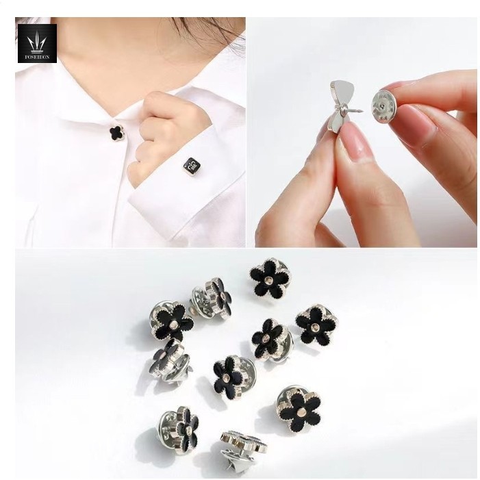 พร้อมส่ง 1 บาท กระดุมป้องกันแสงสะท้อน ถอดออกได้ ไร้ตะเข็บ เข็มกลัด กระดุม