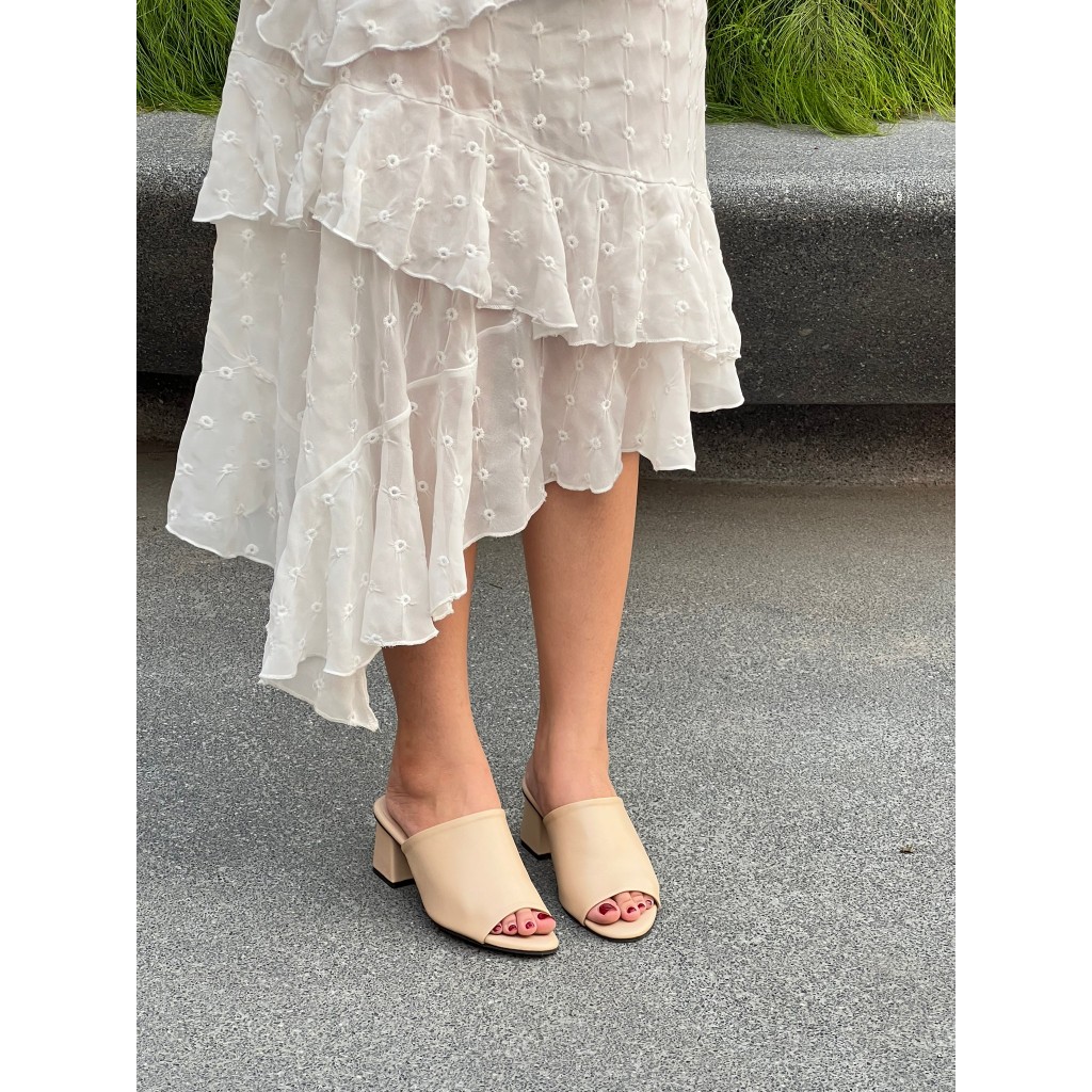 shoes i amm A119 รองเท้าส้นสูงหน้าสวมหนังนิ่ม **พร้อมส่งในไทย**