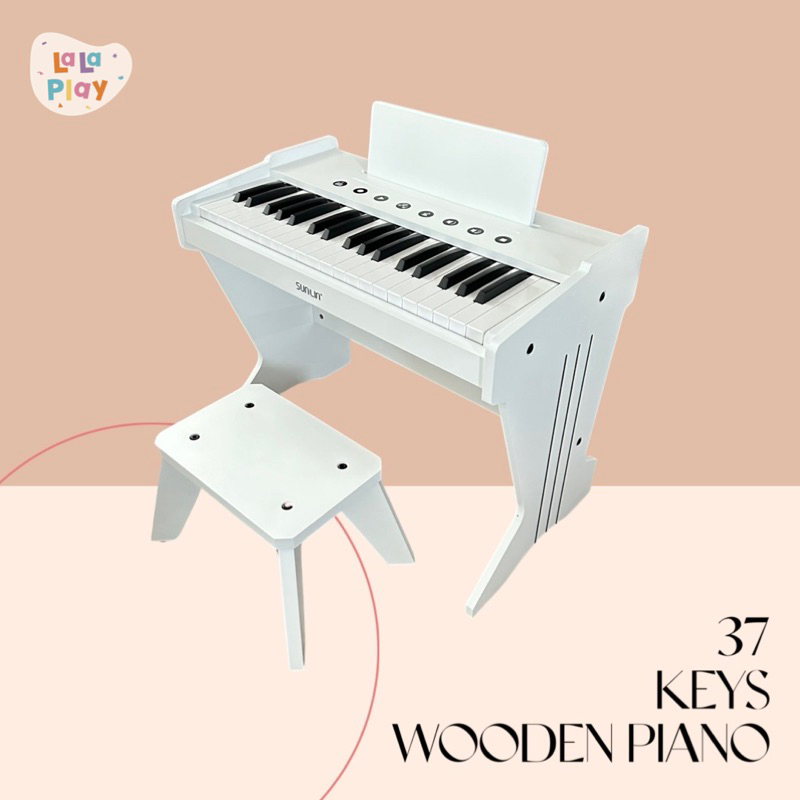 เปียโนเด็ก Piano 37Keys  ของเล่นเครื่องดนตรีเด็ก เสียงเพราะเหมือนจริง เปียโนไม้ มีรับประกัน พร้อมส่งจากไทย