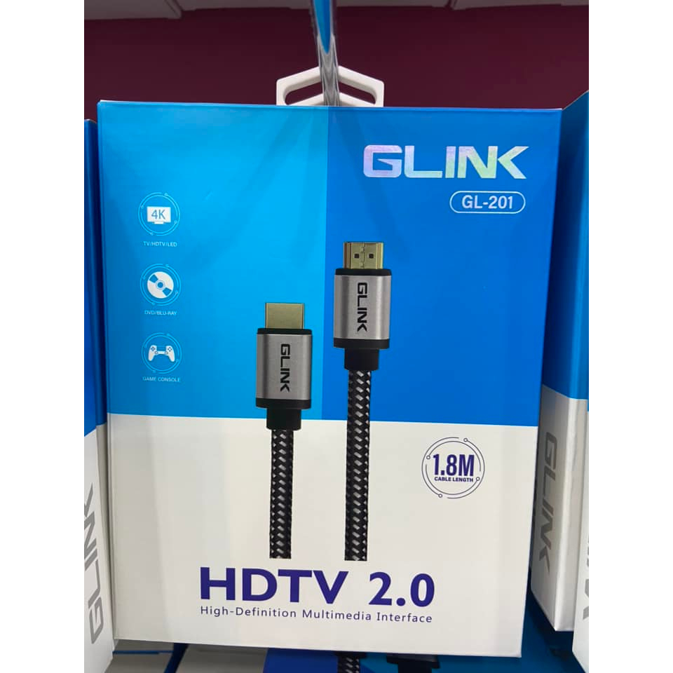 ส่งจากไทย สาย HDMI to HDMI Glink GL201 GL-201 พร้อมส่ง GLINK HDMI 2.0 เอชดีเอ็มไอ