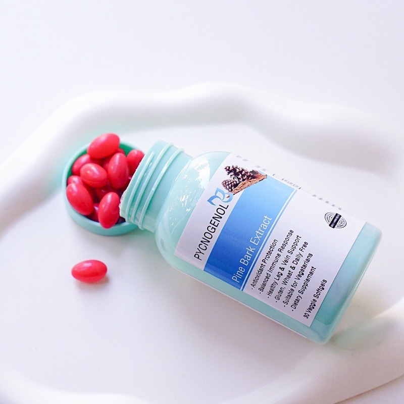 พร้อมส่งวิตามินลดรอยสิว Pycnogenolสารสกัดจากเปลือกสนฝรั่งเศส นำเข้าจาก USA.