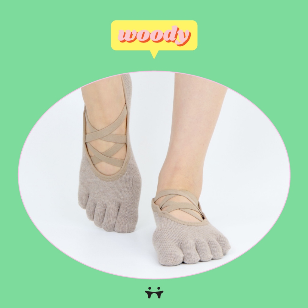 Thumb Toe Woody ถุงเท้าพิลาทิส นำเข้าจากเกาหลี