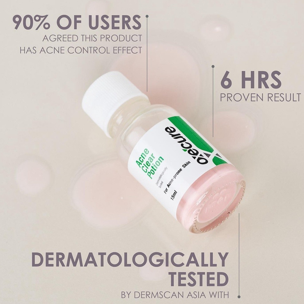 แต้มสิว  ลดสิว รอยดำ แป้งน้ำชมพูลดสิว OxeCure Acne Clear Potion จากประเทศญี่ปุ่น 15ml