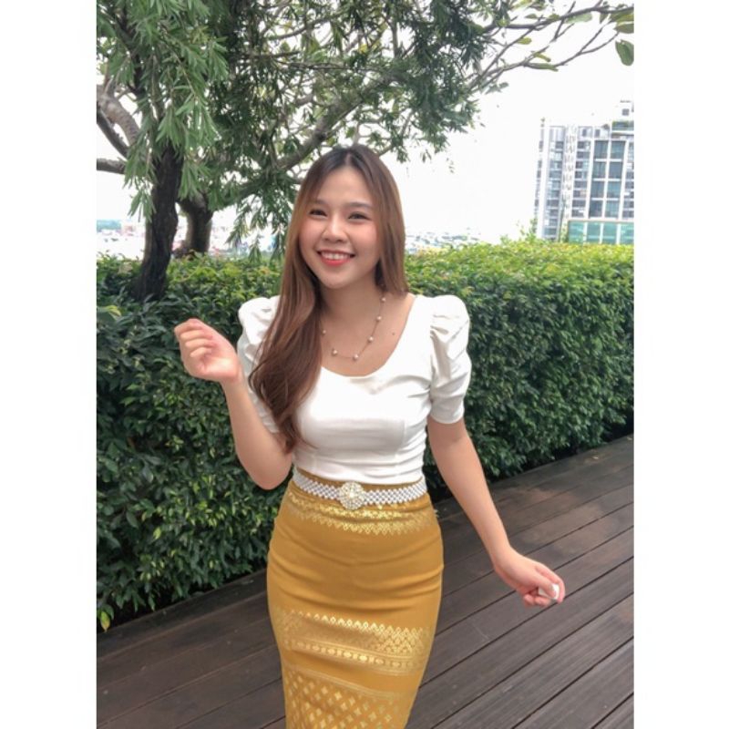 !!(เฉพาะเสื้อ)!!เสื้อสกินนี่ 2in1(คอU , คอV) และ เสื้อชายระบาย(คอเหลี่ยม)