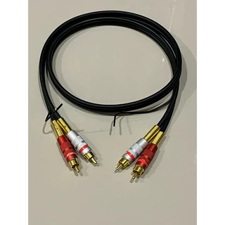 สายRCA-to-RCA2ออก2ทำจากสายชีลคู่ยี่ห้อDynacomหัวRCAเป็นเหล็ก