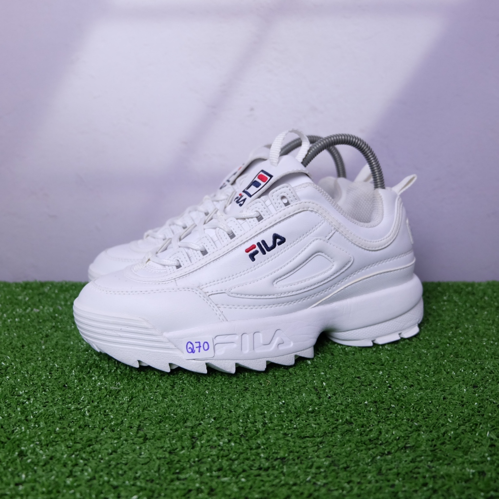 (38/24 cm) Fila Disruptor Unisex Sneakers ฟีล่า มือ2ของแท้💯 รองเท้าผ้าใบเกาหลีผู้หญิง