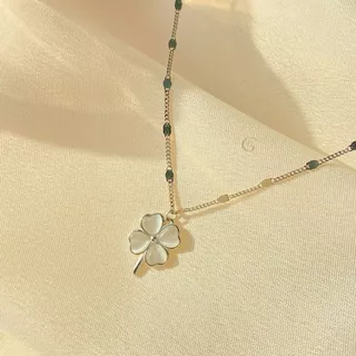 GLAMOR✨สร้อยคอมู Charming Clover สร้อยคอสวยๆ สร้อยคอเงิน สร้อยแฟชั่น จี้เงินแท้ สร้อยหินนำโชค