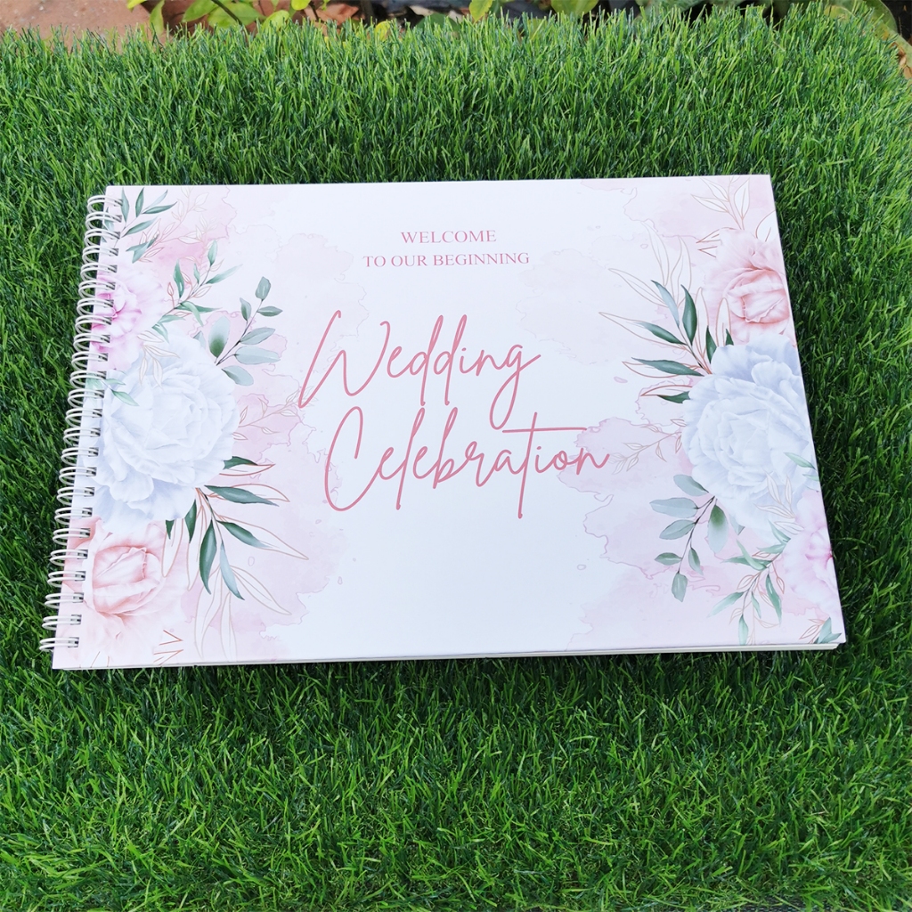 สมุดเซ็นอวยพรWeddingCelebration ขนาดA4 พร้อมส่ฃ