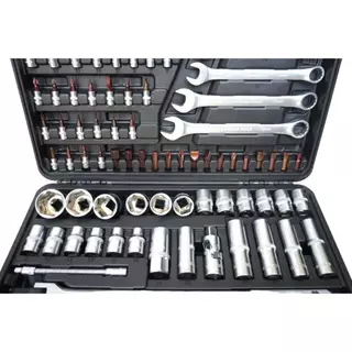 EURO KING TOOL บล็อกชุด รุ่น 111 ขนาด 1/2"-1/4"นิ้ว พร้อมชุดเครื่องมือ 111 ชิ้น ของแท้