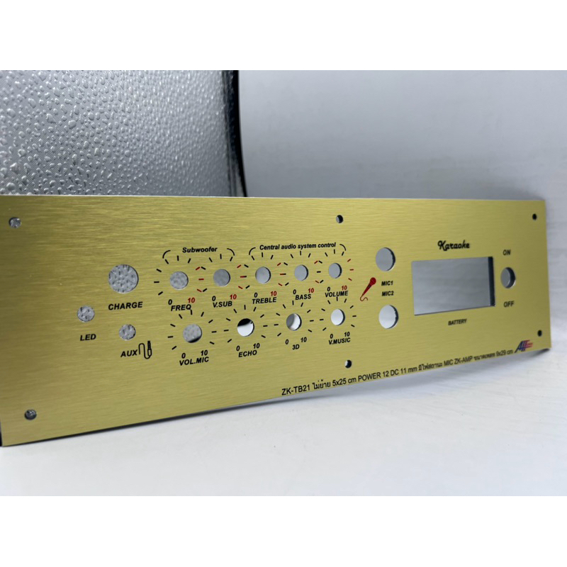 เพลท TB21ไม่ย้าย+ปรีไมค์ZK-AMP (ช่องเพลท5*25) วัตแบตดิจิตอลสวิช์เปิดปิด 12มิลDc11มิล สวิชต์LED 6มิล