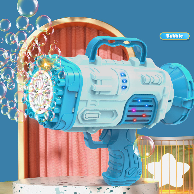 [พร้อมส่ง]ปืนเป่าฟองบาซูก้า Bubble Gun เป่าฟองอัตโนมัติ 12 หลุม BASUKA GUN ทำฟองสบู่ ยิงบับเบิ้ล