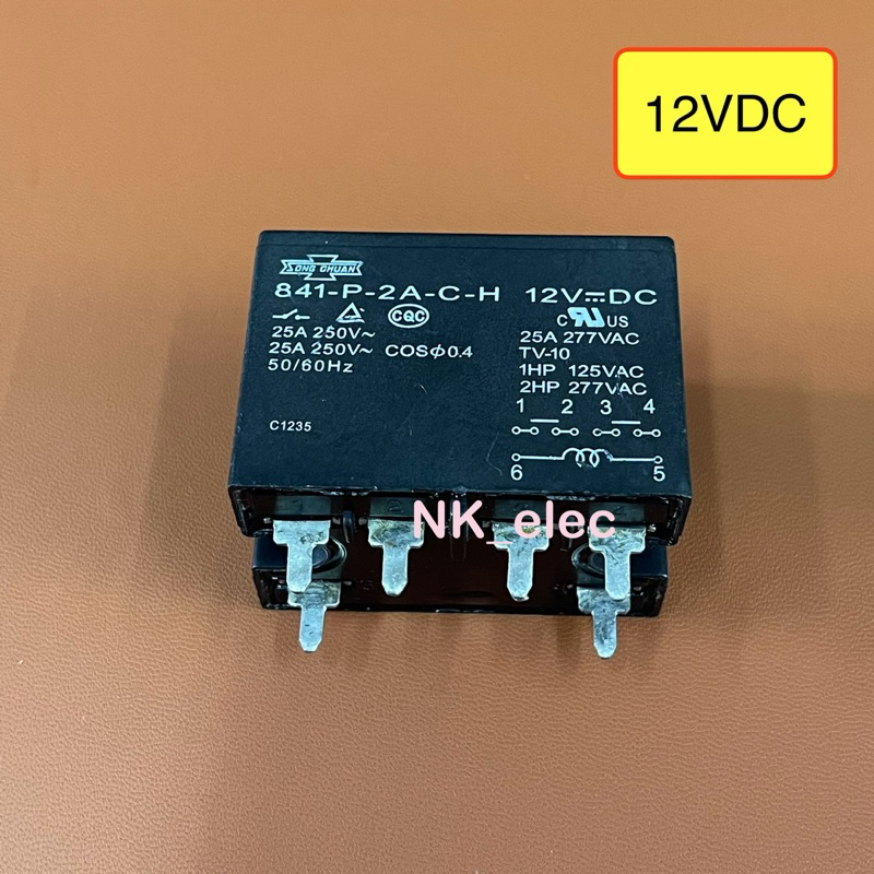 841-P-2A-C-H รีเรย์ 12VDC 6 ขา 25A มีสินค้า พร้อมส่ง