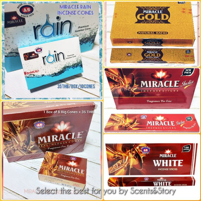 Miracle Incense cones, Miracle incense sticks กำยานและธูป กลิ่นมิราเคิล