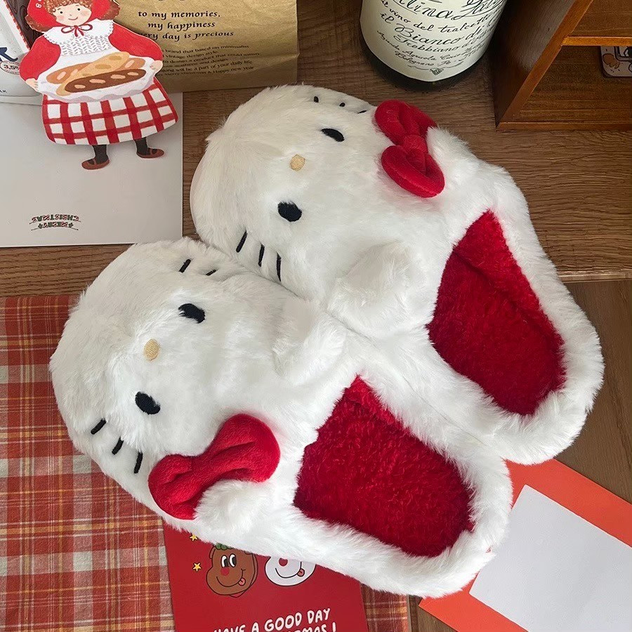 ❤️รองเท้า Kitty คิตตี้ Slipper ขนนุ่ม