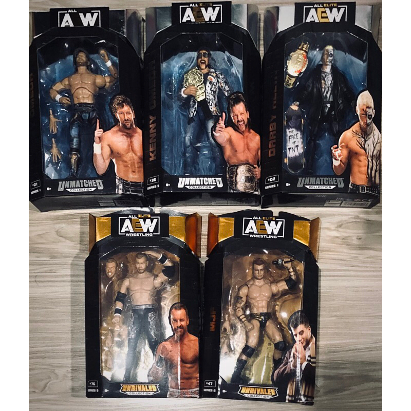 AEW UNMATCHED UNRIVALED COLLECTION KENNY OMEGA ALLIN MJF CAGE โมเดลมวยปล้ำ