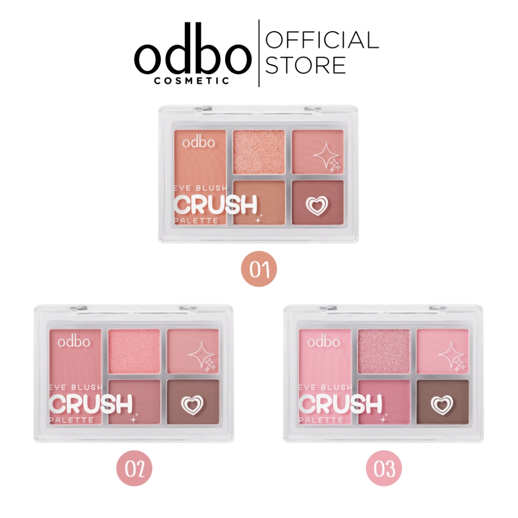 ODBO EYE BLUSH CRUSH PALETTE ODS04 #พาเลททูอินวัน อายแชโดว์+บลัช