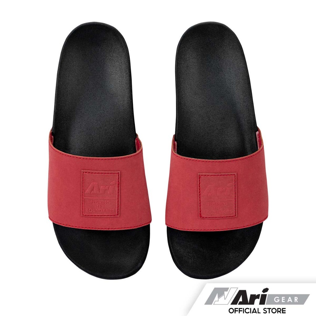 ARI PTB COMFORT SLIDE SANDALS - RED/BLACK รองเท้าแตะ อาริ PTB COMFORT สีแดงดำ