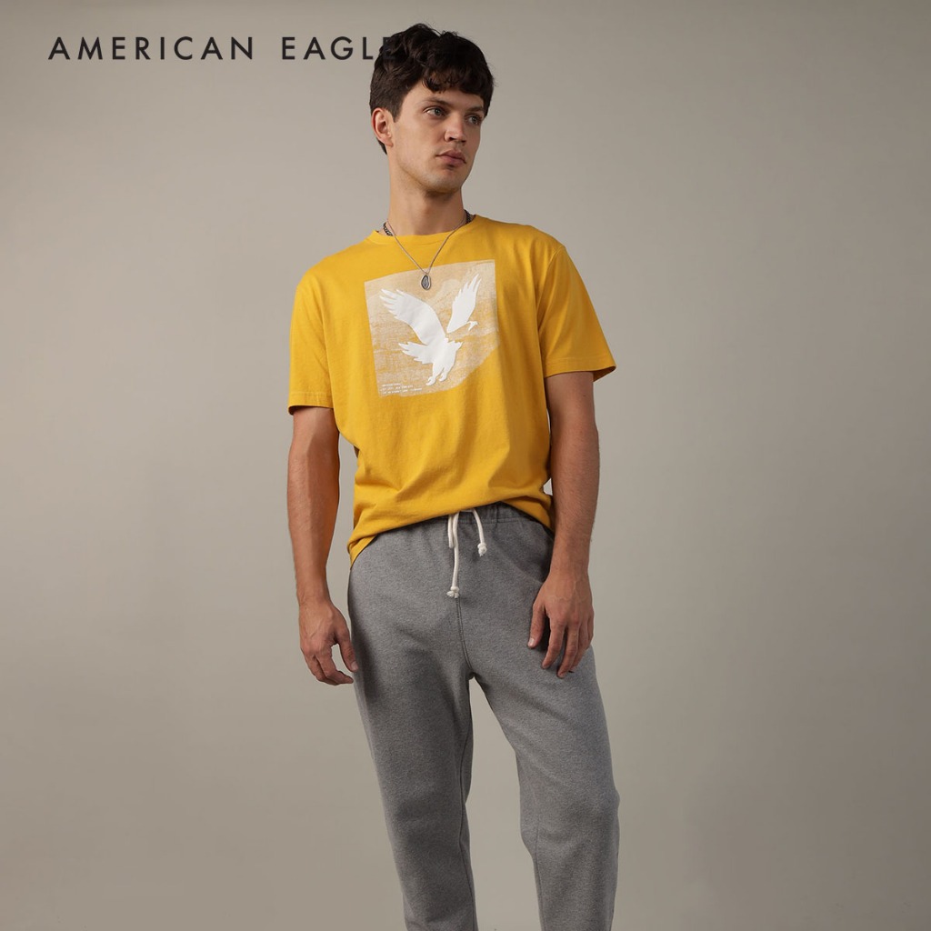 American Eagle Super Soft Logo Graphic T-Shirt เสื้อยืด ผู้ชาย กราฟฟิค (NMTS 017-3295-709)