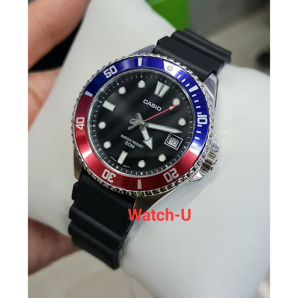 นาฬิกา Casio BOY SIZE PEPSI MDV-10 รุ่น MDV-10-1A2