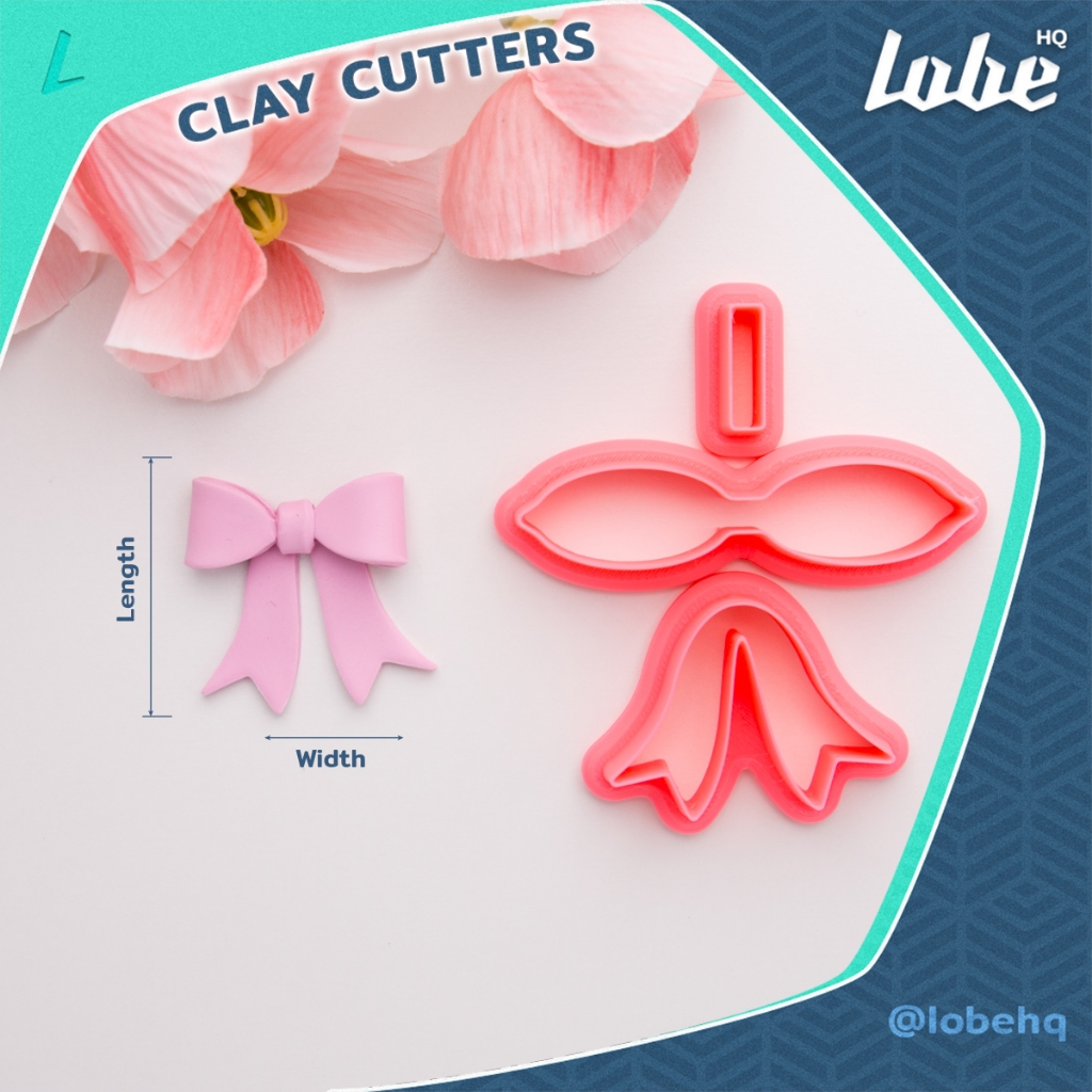 Lobehq Polymer Clay Cutter DIY Bow A 3 Piece/ แม่พิมพ์กดดินโพลิเมอร์รูปทรงโบเซ็ต 3ชิ้น - รูปที่ 3