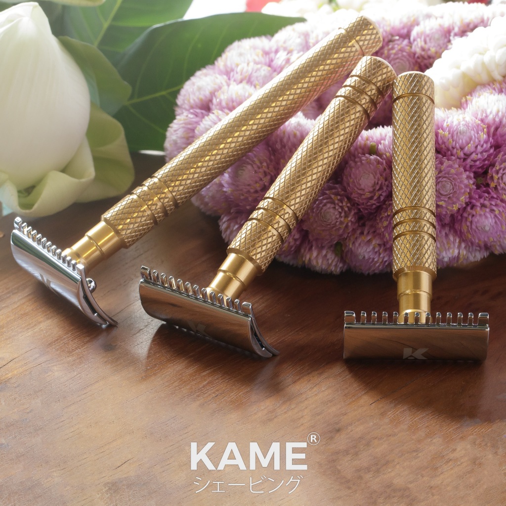 มีดโกนพระ KAME (คาเมะ) รุ่น KMS95 อลูมิเนียม สีทองสัมฤทธิ์ มีดโกนปลงผม สำหรับพระสงฆ์ ไม่บาดศีรษะ ไม่ต้องถอดฐานรอง ราคา ถูกที่สุด ดีลบีเคเค แกลเลอรีภาพที่ 7