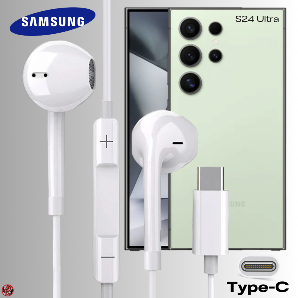 หูฟัง สมอลทอล์ค Samsung Type-C แท้ สำหรับ ซัมซุง S24 Ultra ไทป์ซี รูปทรงสวมใส่สบาย เสียงดี เบสนุ่ม ปรับระดับเสียงได้