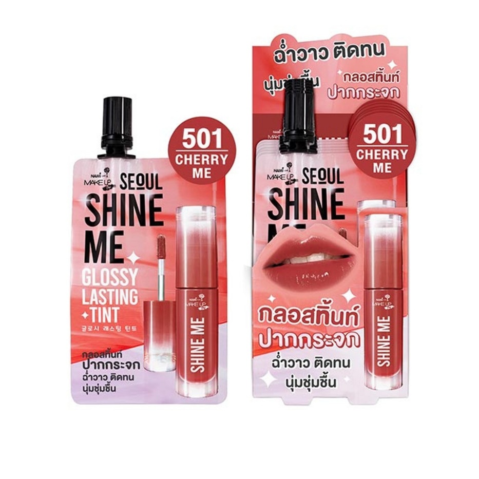 (ยกกล่อง x 6ซอง) ลิปชายน์มี Nami Make Up Pro Seoul Shine Me Glossy Lasting Tint