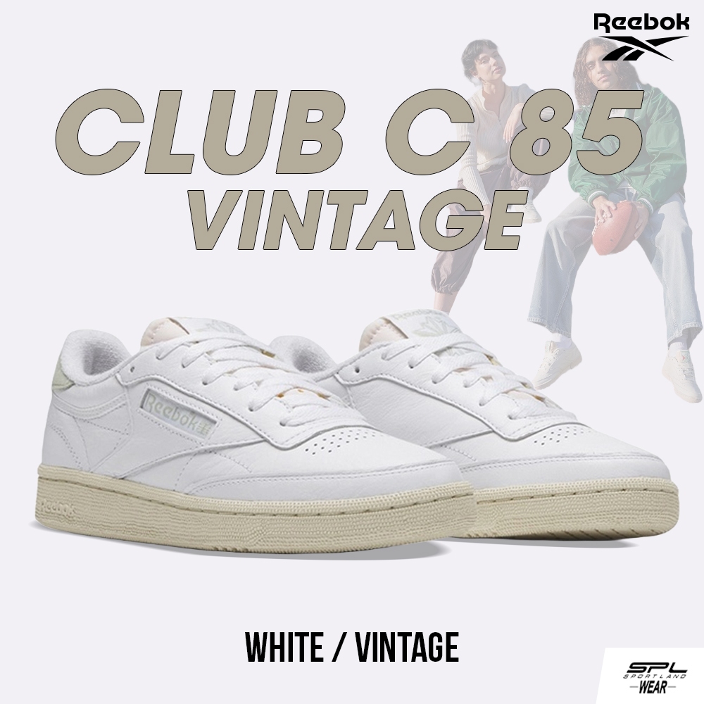 Reebok รีบ็อก รองเท้าผ้าใบ รองเท้าลำลอง W Club C 85 Vintage ID7642 (3590)