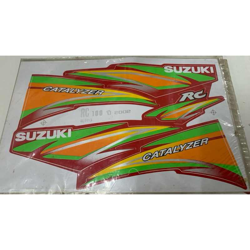 ชุดสติกเกอร์ Suzuki RC100 สีแดง ปี2002