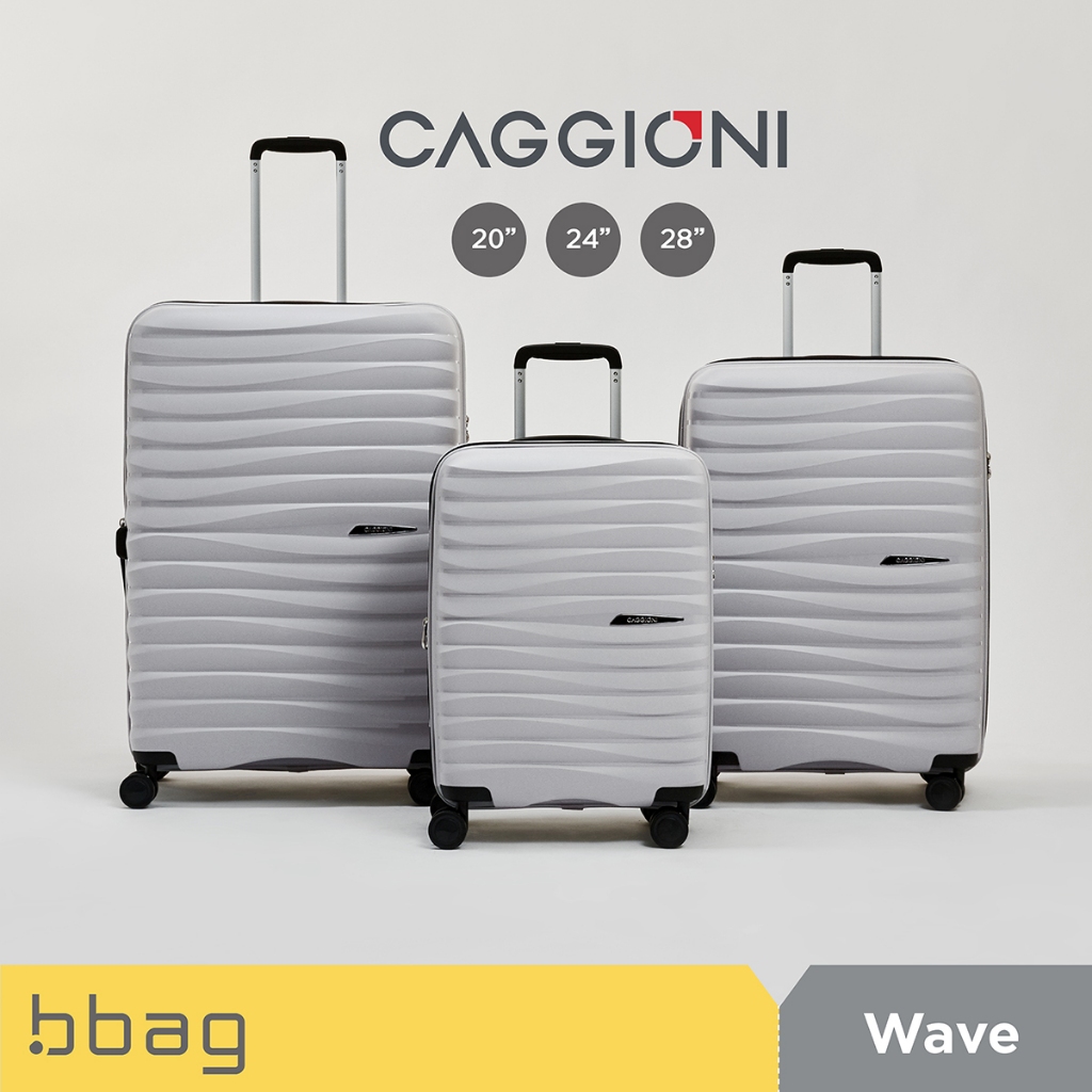 CAGGIONI กระเป๋าเดินทาง รุ่นเวฟ C23061 (Wave) : สีเทา